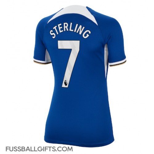 Chelsea Raheem Sterling #7 Fußballbekleidung Heimtrikot Damen 2023-24 Kurzarm